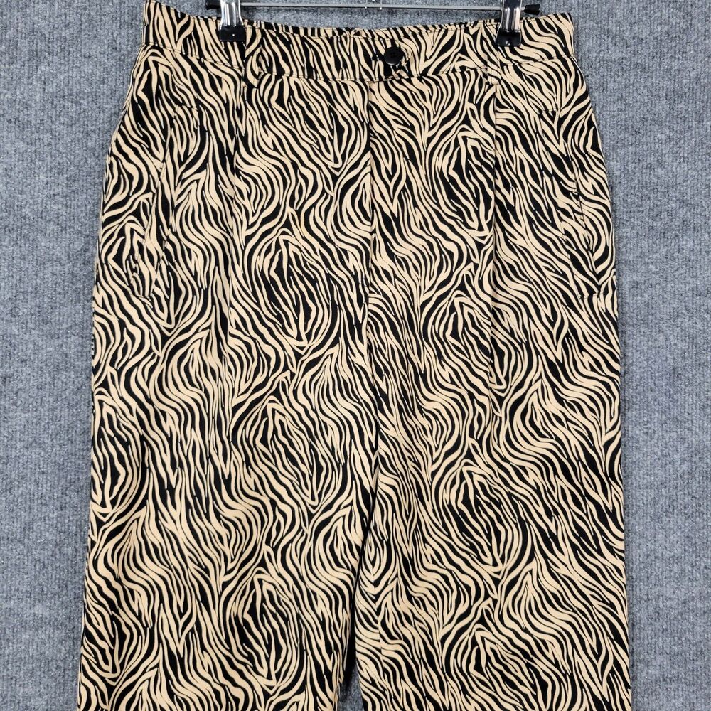 ESCADA Margaretha Ley Abstract Artsy High Rise Wool Silk Pleated Pants SIZE 38 - Picture 3 of 14